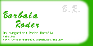 borbala roder business card